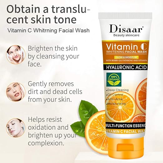 Limpiador Facial con Vitamina C y Ácido Hialurónico