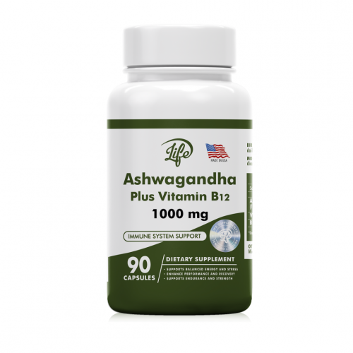Ashwagandha + Vitamina B12 | 1000 mg – 90 cápsulas