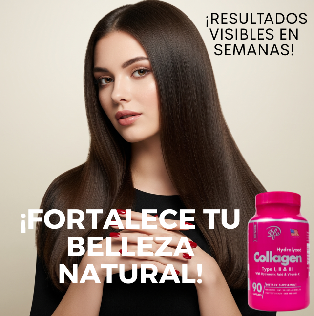 Colágeno Hidrolizado | Tipo I, II y III – 90 cápsulas