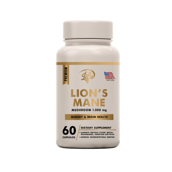 Lion’s Mane – Extracto de Hongo Natural | 60 cápsulas