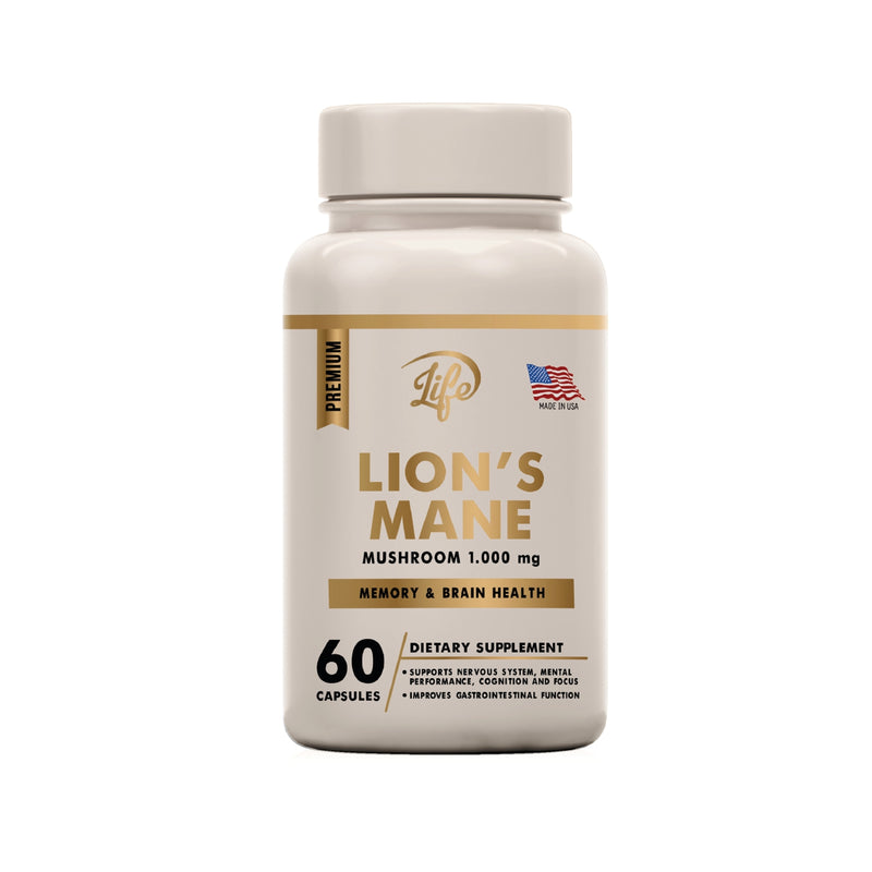 Lion’s Mane – Extracto de Hongo Natural | 60 cápsulas