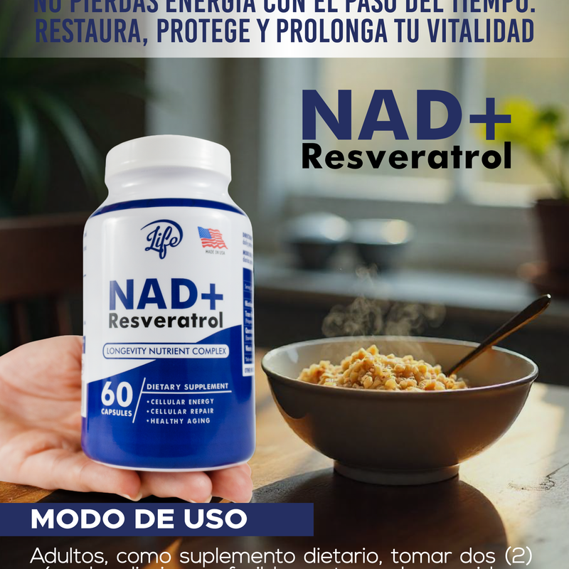 NAD+ con Resveratrol – 60 Cápsulas